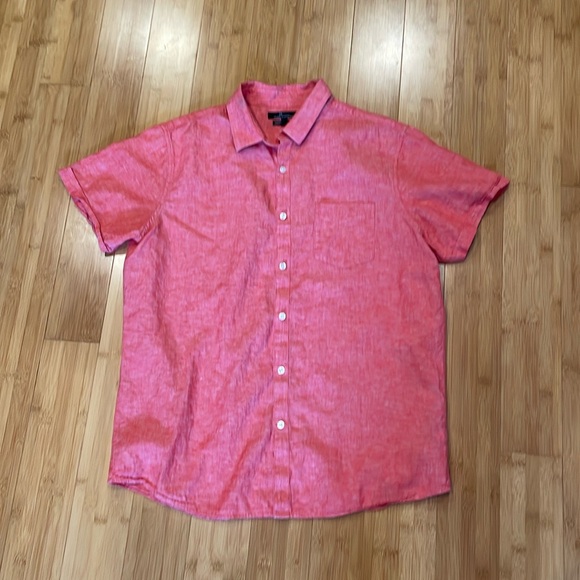 Marc Anthony Other - Marc Anthony Linen Blend Luxury Slim Fit Large Casual Button Down Shirt